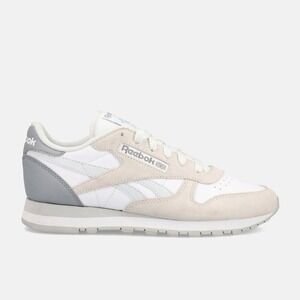 Reebok Classic Leather Sneakers Shoes‎ Womens Size 9 White Double Grey NEW
